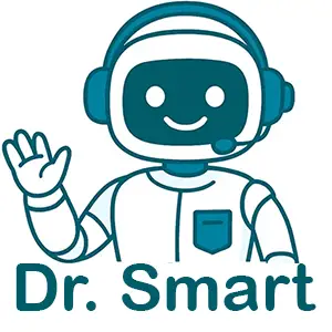 Illustration of a friendly robot doctor waving to visitors, representing the clinic’s 24/7 AI chat assistant.