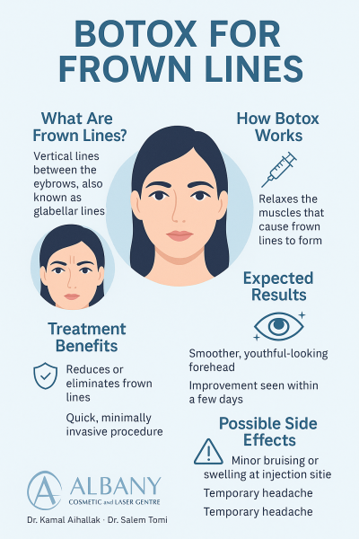 Frown line infographics