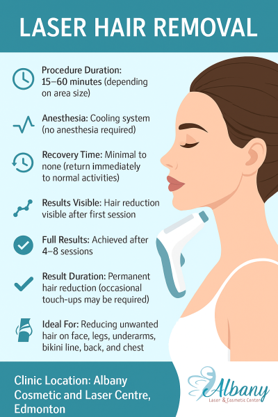 Laser hair removal infographic