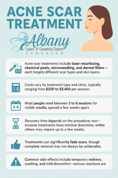 acne scar treatment infographics