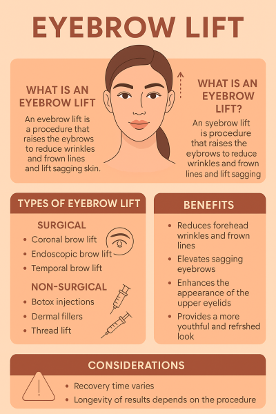 eyebrow lift infographics